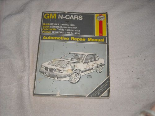 Haynes 1420 gm 1985-1990 n-cars pontiac grand am buick skylark repair manual