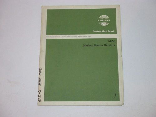 Collins 51z-6 marker beacon receiver instruction book