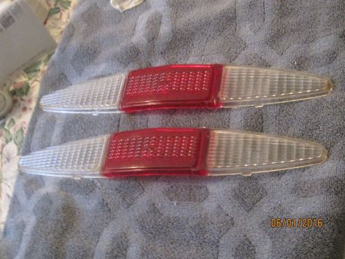 2 nos 1967-1968 cadillac tail lamp lenses-part number 5959150;guide-