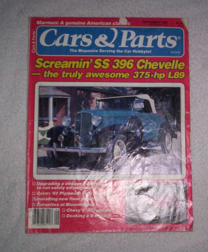 Cars and  parts  magazine  september 1987,  33 chevrolet  ,  54  packard conv