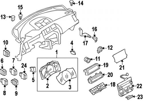 Nissan 253911aa6b genuine oem dash control unit