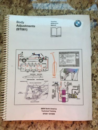 Bmw technical training manual - body adjustments st061 dealer manual