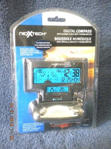 Nexxtech digital compass with alarm clock/thermometer.