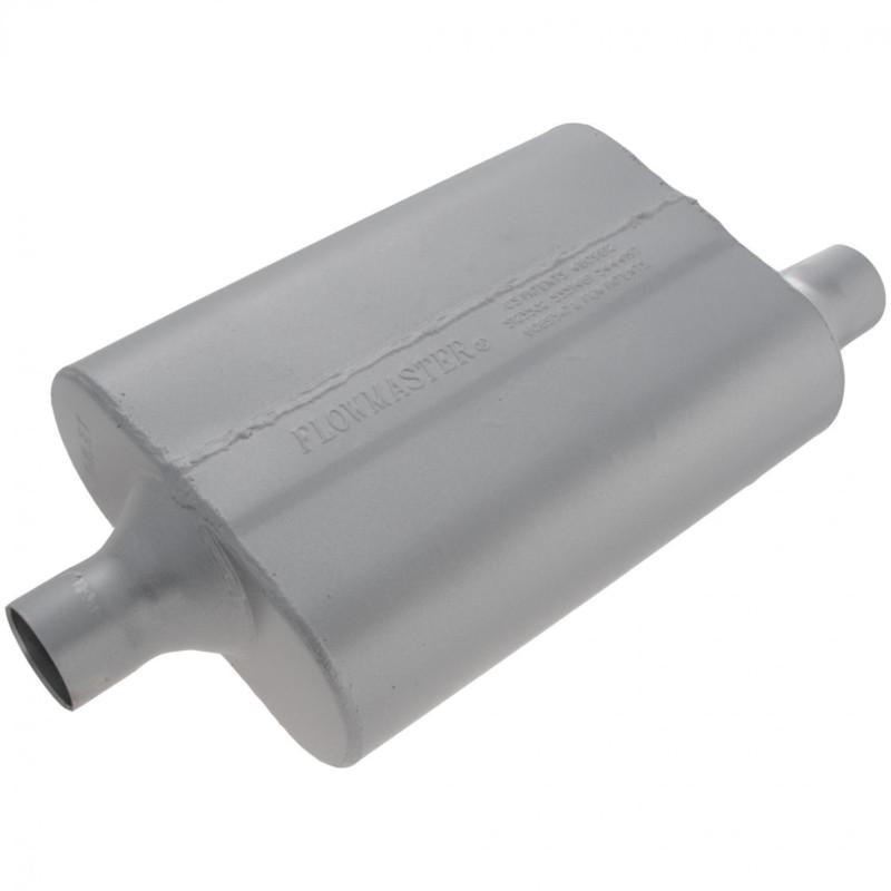 Flowmaster 40 delta flow muffler - 2.00 center in / 2.00 offset out - aggressive