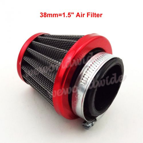 Red 38mm air filter clearner for honda trx250 atc185 atc 185s 3 wheeler atv quad