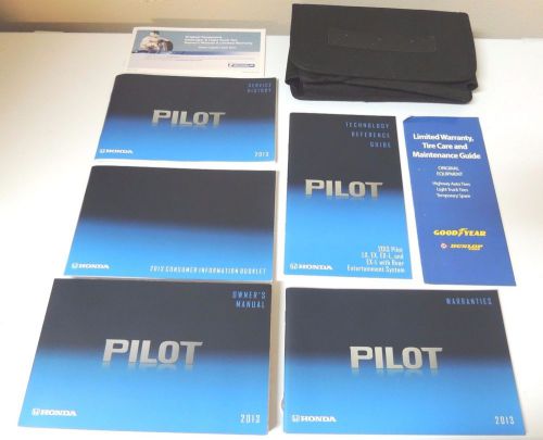 2013 honda pilot owners manual lx ex ex-l ex-l w/res tech guide and case