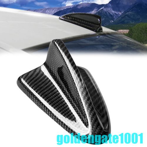 Car real carbon fiber dummy shark fin top roof antenna aerial base fit bmw gg