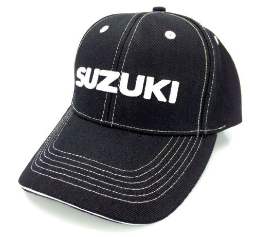 Suzuki racing contrast snap back adjustable hat black rmz gsxr kingquad  bouleva