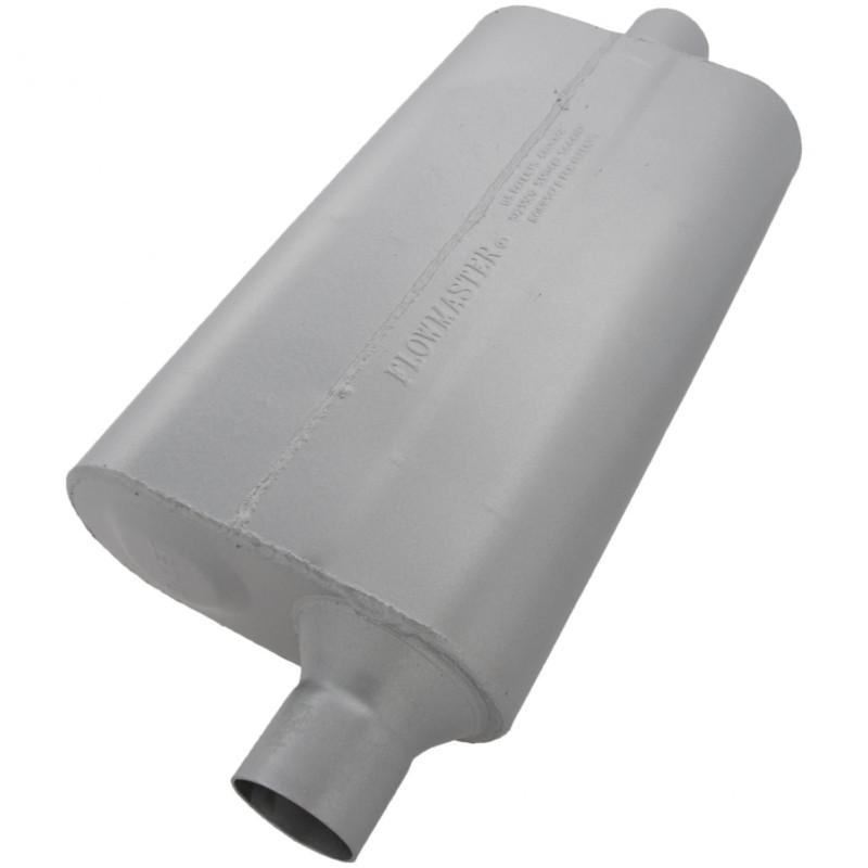 Flowmaster 50 delta flow muffler - 2.25 offset in / 2.25 center out - moderate