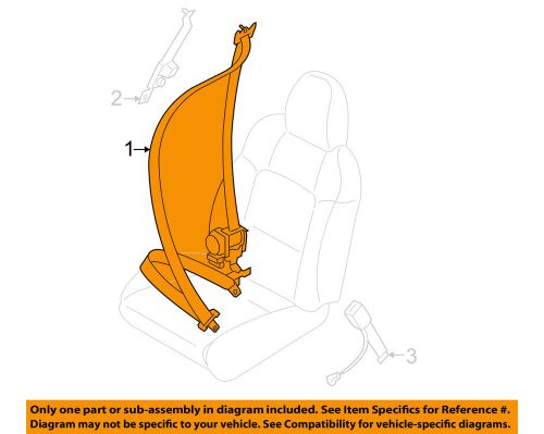 Subaru oem 2015 legacy front seat belts-seat belt assembly right 64621al00awm