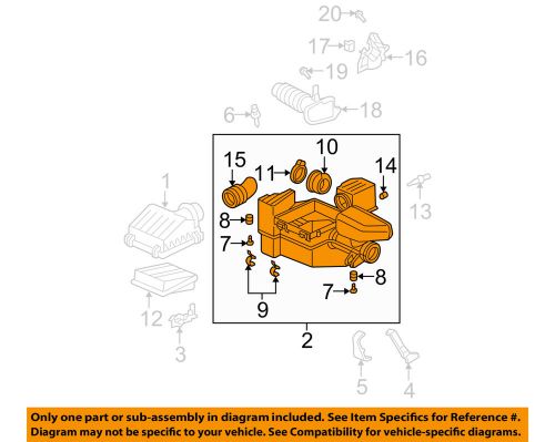 Honda oem 07-08 fit air intake-air cleaner body 17201rmea00