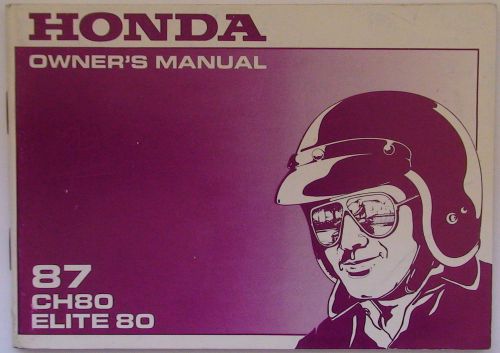 Honda elite 80 ch80 oem owner&#039;s manual