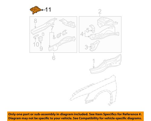 Honda oem 05-07 accord fender-battery tray 60630sdra00zz