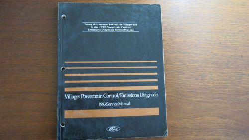 1993 ford mercury villager powertrain control emissions diagnosis service manual