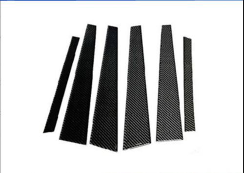 6pcs b pillar stick on for benz w204 c180 c200 c260 c300 c63 carbon fiber 07-14