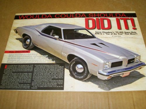 1973 pontiac gto super duty 455 4spd magazine article