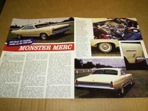 1967 mercury 427 w-code comet cyclone magazine article