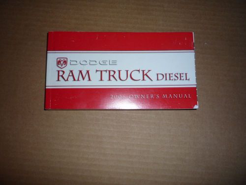 2006 dodge ram truck diesel owner&#039;s manual set