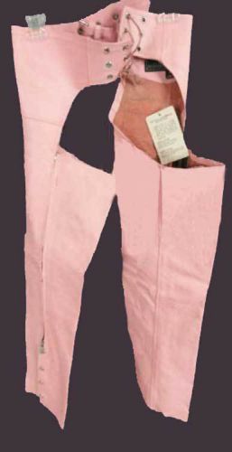 Nwt  tip top pink  leather chaps motorcycle riding biker size small brand new