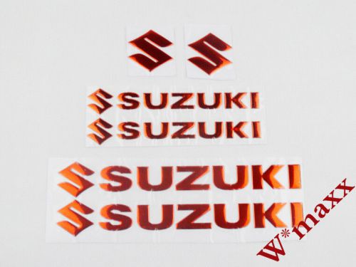 1 set red fairing gas tank custom emblem decal stickers for suzuk s motorcycles