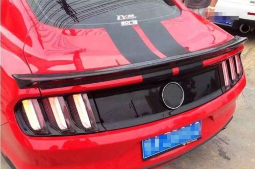 Cool&amp;bright for ford mustang 2015 carbon fiber trunk boot rear spoiler wing lip