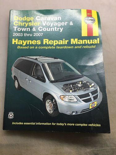 Haynes 30013 repair manual dodge caravan chrysler voyager &amp; town &amp; country 03-07