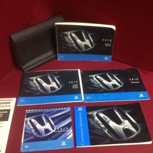 2010 honda fit oem owners manual with warranty manual and case