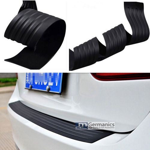 Car suv rear trunk sill plate bumper guard protector rubber pad cover black 35&#034;