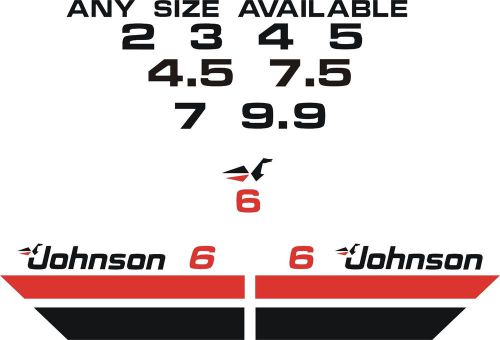 Johnson outboard hood decals any hp