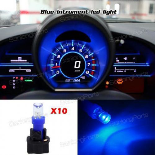 10x blue diode led bulbs 74 car automotive lighting dashboard lights 12volts