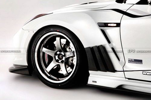 Front fender with carbon louver fin vents for nissan gtr r35 2013 ver vs style