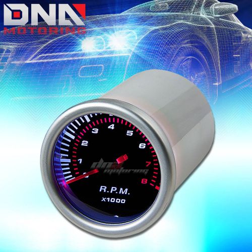 2&#034; smoke-tinted lens full sweep red led 10k vacuum ratio gauge/gauges meter