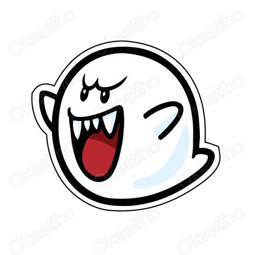 Boo super mario truck 4x4 car auto door fender window hood bumper die cut decals