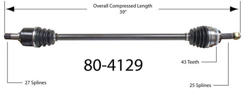 Cv axle assembly-new empire 80-4129 fits 04-09 mitsubishi galant