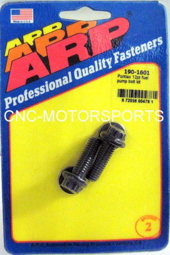 Arp fuel pump bolt kit 190-1601 pontiac black oxide 12 point head