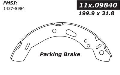 Centric 111.09840 brake pad or shoe, rear-new brake shoe-preferred