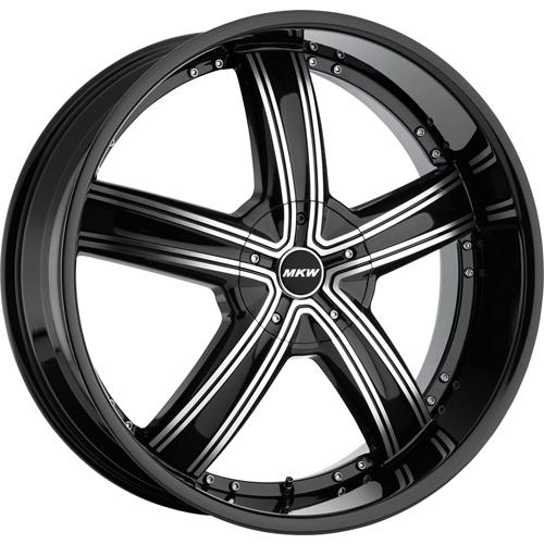 20x8 black machined wheel mkw m103 5x4.5 5x120