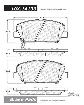 Centric 106.14130 brake pad or shoe, front