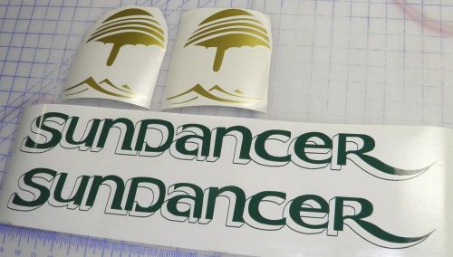 Sea ray sundancer decals 2  sets - free shipping green gold drop shadow