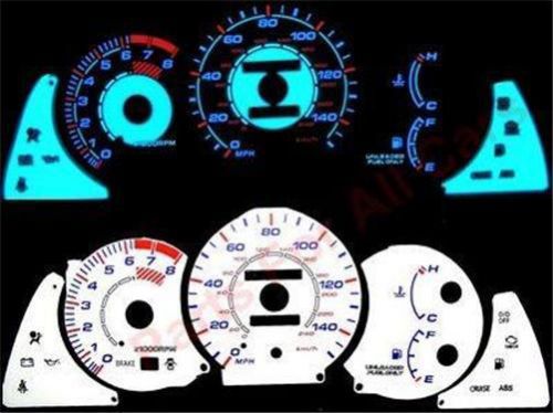 Toyota celica white face glow gauges 1994 1995 1996 1997 1998 1999 mph kmh