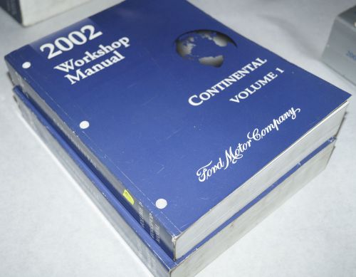 Authentic 2002 lincoln continental factory service shop manual 2-volume set