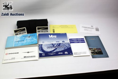 2009 chrysler town &amp; country owners manual book set with case