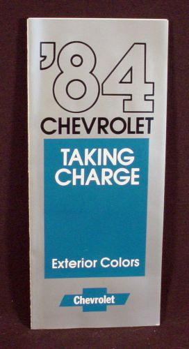 1984  chevrolet car  paint color chip brochure -  camaro, caprice, cavalier, etc