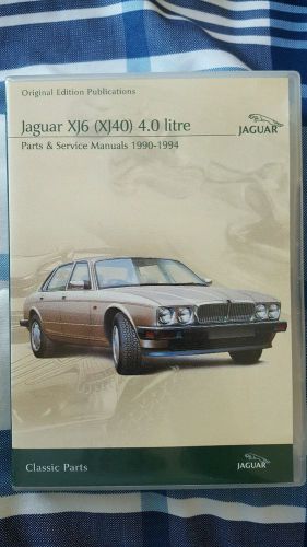 Jaguar xj6 (xj40) 4.0 litre: parts &amp; service manuals (1990-1994) cd-rom jhm1153