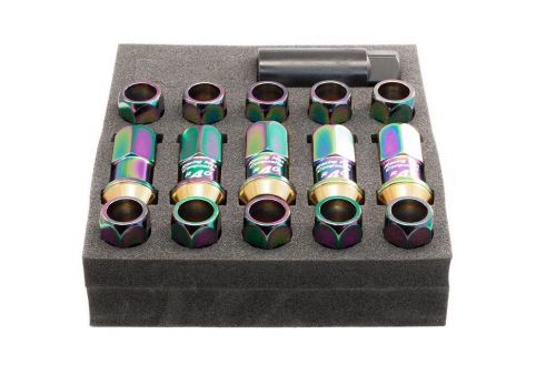 Lug nuts &#034;project kics&#034; r40 12x1.50 (neo chrome) w/locks (20 piece set)