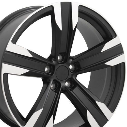 20&#034; matte black camaro zl1 wheels machined face 20x8.5 set fits chevrolet