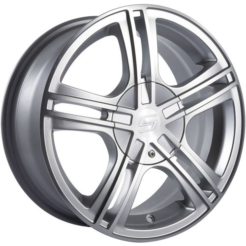 262-8701s 18x7.5 4x100 4x4.5 (4x114.3) wheels rims hypersilver +40 offset alloy