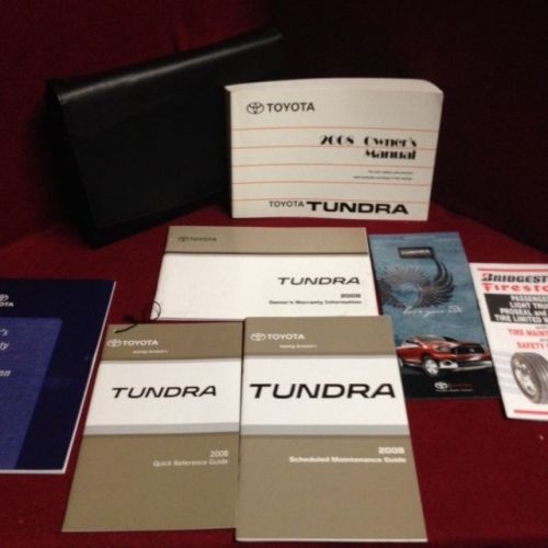 2008 toyota tundra oem owners manual set with warranty guide and case