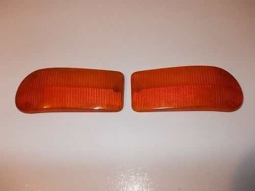 Jaguar series 1 xj 6 pair front lucas 7126 park / turn signal amber lenses