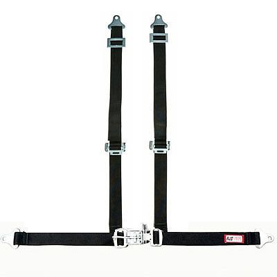 Rjs 2&#034; off-road harness, 4-point, latch/link, wrap around tabs, black